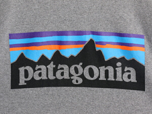 18年製 パタゴニア 両面 プリント 半袖 Tシャツ メンズ М / 古着 Patagonia アウトドア フィッツロイ P6 ボックスロゴ バックプリント 灰