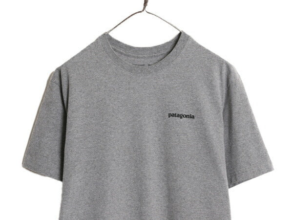 18年製 パタゴニア 両面 プリント 半袖 Tシャツ メンズ М / 古着 Patagonia アウトドア フィッツロイ P6 ボックスロゴ バックプリント 灰