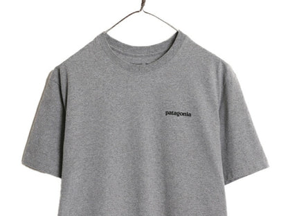 18年製 パタゴニア 両面 プリント 半袖 Tシャツ メンズ М / 古着 Patagonia アウトドア フィッツロイ P6 ボックスロゴ バックプリント 灰