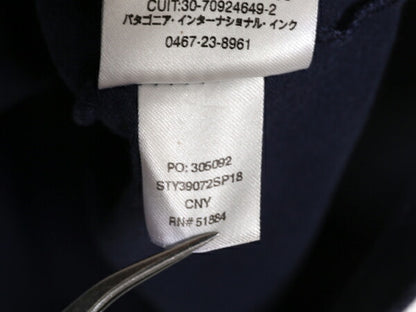 18年製 パタゴニア プリント 半袖 Tシャツ レディース М / Patagonia アウトドア グラフィック ステッカー レスポンシビリティー ネイビー