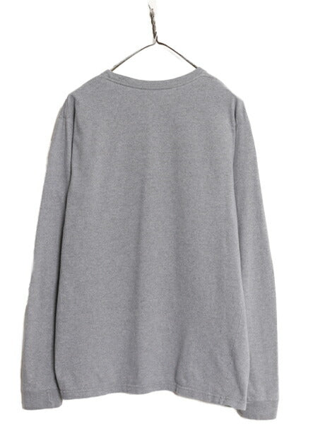 パタゴニア プリント 長袖 Tシャツ メンズ М 古着 Patagonia アウトドア ロンT グラフィック ステッカー ロゴ ワンポイント クルーネック