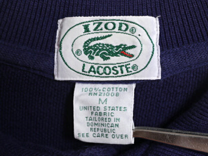 80s 90s ラコステ 長袖 ポロシャツ メンズ M 80年代 90年代 オールド ヴィンテージ IZOD LACOSTE 長袖シャツ ワンポイント ヘビーウェイト