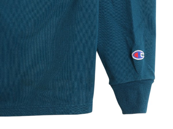 90s USA製 チャンピオン フード パーカー メンズ L 古着 オールド プルオーバー 長袖 Tシャツ ロンT ロゴT ヘビーウェイト スクリプト ロゴ