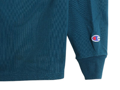 90s USA製 チャンピオン フード パーカー メンズ L 古着 オールド プルオーバー 長袖 Tシャツ ロンT ロゴT ヘビーウェイト スクリプト ロゴ