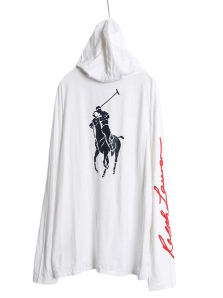 デッドストック ビックポニー ポロ ラルフローレン フード パーカー メンズ XL 長袖 Tシャツ ロンT プルオーバー 大きいサイズ カットソー