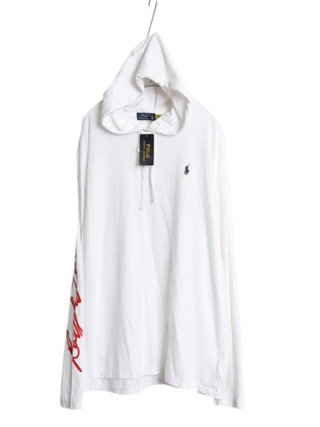 デッドストック ビックポニー ポロ ラルフローレン フード パーカー メンズ XL 長袖 Tシャツ ロンT プルオーバー 大きいサイズ カットソー