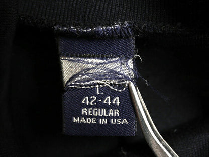 デッドストック USA製 ランズエンド タートルネック 長袖 Tシャツ メンズ L 小さめ M / ロンT コットン ロングスリーブ カットソー 無地 黒