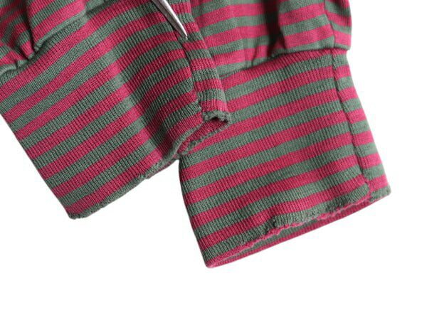 90s USA製 ランズエンド タートルネック ボーダー 長袖 Tシャツ メンズ S / オールド ロンT 薄手 ストレッチ コットン スムース カットソー
