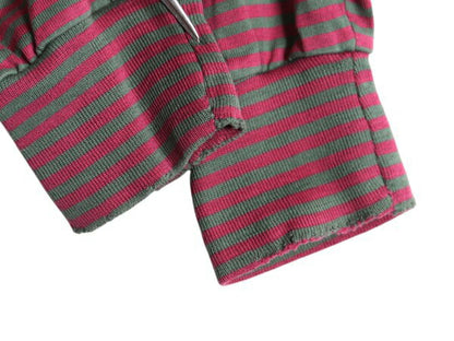 90s USA製 ランズエンド タートルネック ボーダー 長袖 Tシャツ メンズ S / オールド ロンT 薄手 ストレッチ コットン スムース カットソー