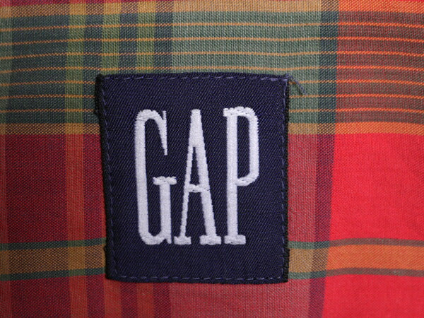 90s OLD GAP チェック 半袖 ボタンダウン シャツ メンズ XL / 90年代 オールド ギャップ 半袖シャツ 大きいサイズ マルチカラー BD 旧タグ