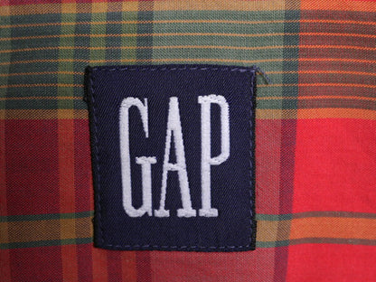 90s OLD GAP チェック 半袖 ボタンダウン シャツ メンズ XL / 90年代 オールド ギャップ 半袖シャツ 大きいサイズ マルチカラー BD 旧タグ