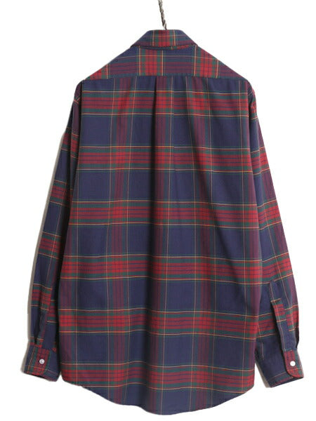 80s USA製 エルエルビーン チェック 長袖 ボタンダウン シャツ メンズ M / 80年代 LLBEAN ヴィテージ LLビーン BD 長袖シャツ マルチカラー