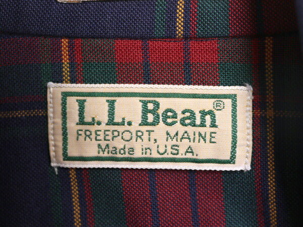 80s USA製 エルエルビーン チェック 長袖 ボタンダウン シャツ メンズ M / 80年代 LLBEAN ヴィテージ LLビーン BD 長袖シャツ マルチカラー