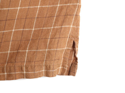 00s OLD GAP 100% リネン チェック 半袖 シャツ レディース М / 00年代オールド ギャップ 半袖シャツ ポケット付き マルチカラー ボックス