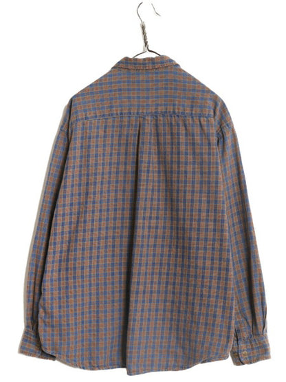 90s ドッカーズ リーバイス チェック 長袖 シャツ メンズ L 古着 90年代 オールド LEVIS DOCKERS ポケット付き マルチカラー 総柄シャツ