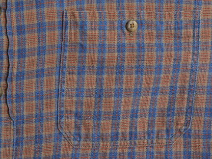 90s ドッカーズ リーバイス チェック 長袖 シャツ メンズ L 古着 90年代 オールド LEVIS DOCKERS ポケット付き マルチカラー 総柄シャツ