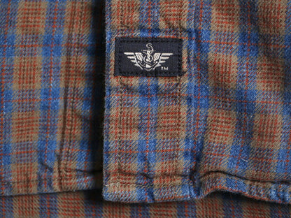 90s ドッカーズ リーバイス チェック 長袖 シャツ メンズ L 古着 90年代 オールド LEVIS DOCKERS ポケット付き マルチカラー 総柄シャツ