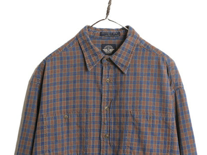 90s ドッカーズ リーバイス チェック 長袖 シャツ メンズ L 古着 90年代 オールド LEVIS DOCKERS ポケット付き マルチカラー 総柄シャツ