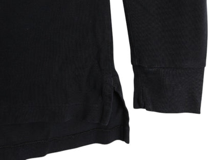 バーバリー ブリット 鹿の子 長袖 ポロシャツ メンズ XL / 長袖シャツ ノバチェック カットソー シンプル トラッド ブラック 大きいサイズ