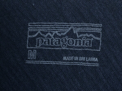 パタゴニア Vネック 無地 長袖 Tシャツ レディース М 16年製 アウトドア インナー アンダーシャツ カットソー ロンT シンプル スラブ織り