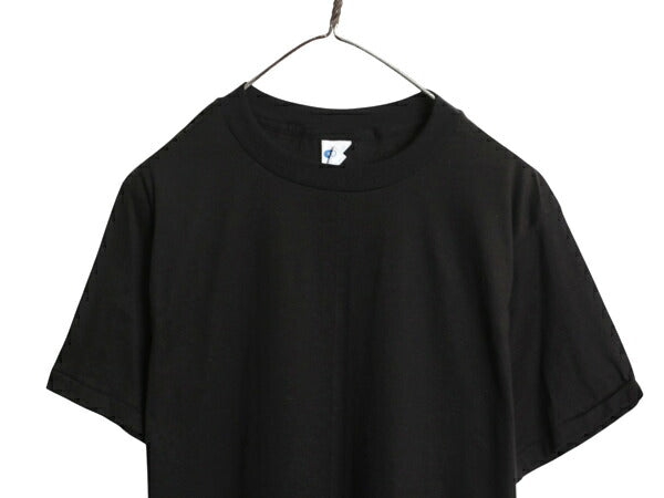 デッドストック 80s USA製 アンビル 無地 半袖 Tシャツ メンズ L 小さめ M 程 新品 ヴィンテージ シングルステッチ ブランク カットソー 黒