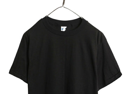 デッドストック 80s USA製 アンビル 無地 半袖 Tシャツ メンズ L 小さめ M 程 新品 ヴィンテージ シングルステッチ ブランク カットソー 黒