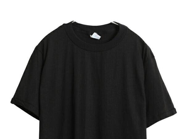 デッドストック 80s USA製 アンビル 無地 半袖 Tシャツ メンズ L 小さめ M 程 新品 ヴィンテージ シングルステッチ カットソー 黒 ブランク