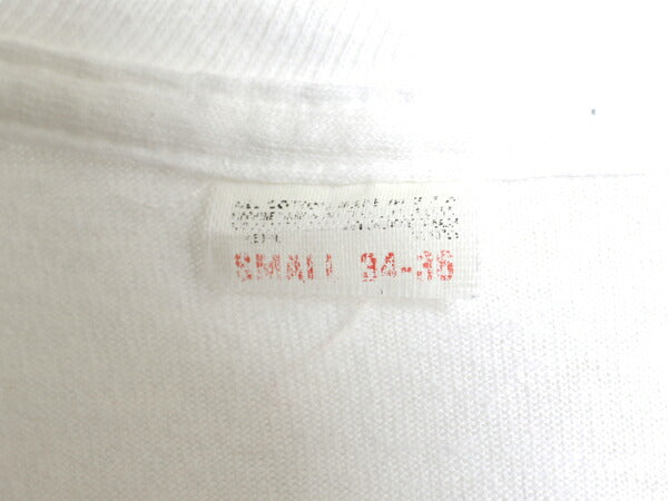 70s USA製 フルーツオブザルーム Vネック 無地 半袖 Tシャツ S 小さめ メンズ XS 程/ ヴィンテージ シングルステッチ インナー カットソー