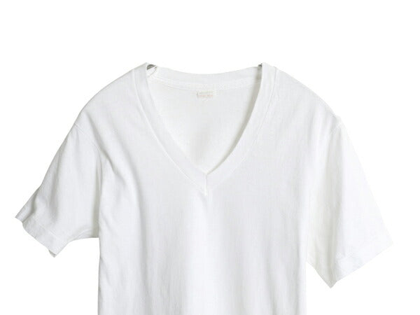 70s USA製 フルーツオブザルーム Vネック 無地 半袖 Tシャツ S 小さめ メンズ XS 程/ ヴィンテージ シングルステッチ インナー カットソー