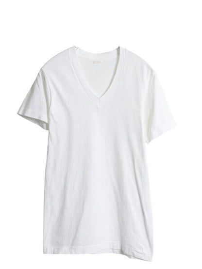70s USA製 フルーツオブザルーム Vネック 無地 半袖 Tシャツ S 小さめ メンズ XS 程/ ヴィンテージ シングルステッチ インナー カットソー