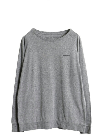 パタゴニア 両面 プリント 長袖 Tシャツ レディース М / 古着 19年製 アウトドア ロンT ロングスリーブ ロゴT P6 バックプリント グレー
