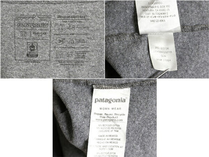パタゴニア 両面 プリント 長袖 Tシャツ レディース М / 古着 19年製 アウトドア ロンT ロングスリーブ ロゴT P6 バックプリント グレー