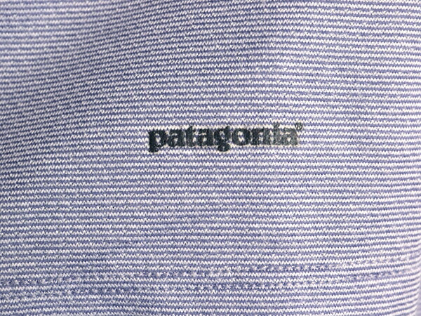 00s USA製 パタゴニア キャプリーン 長袖 Tシャツ レディース L 03年製 オールド アウトドア ボーダー ストレッチ アンダーシャツ インナー