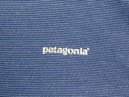 00s USA製 パタゴニア モックネック キャプリーン 長袖 Tシャツ メンズ L / 03年製 オールド ロンT ボーダー ストレッチ アンダーシャツ 青