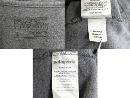 パタゴニア 両面 プリント 長袖 Tシャツ メンズ L / 17年製 アウトドア ロンT ロングスリーブ P6 バックプリント ボックスロゴ カットソー
