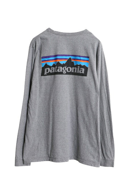 パタゴニア 両面 プリント 長袖 Tシャツ メンズ L / 17年製 アウトドア ロンT ロングスリーブ P6 バックプリント ボックスロゴ カットソー