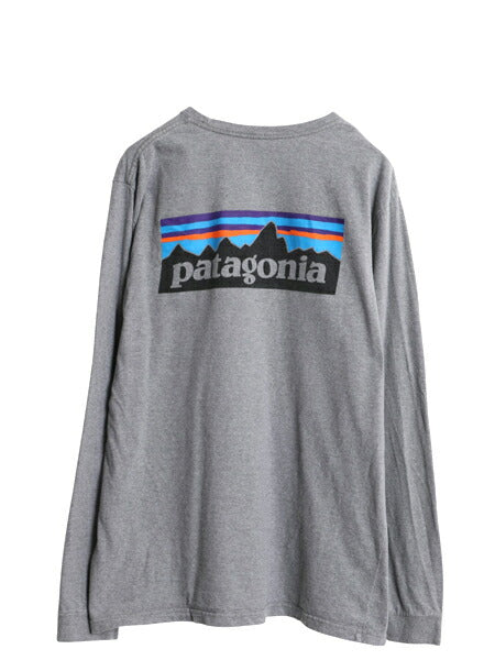 パタゴニア 両面 プリント 長袖 Tシャツ メンズ L / 17年製 アウトドア ロンT ロングスリーブ P6 バックプリント ボックスロゴ カットソー