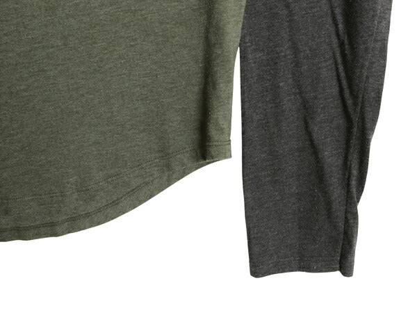 ノースフェイス ロゴ プリント 長袖 ベースボール Tシャツ メンズ S / 古着 アウトドア ラグラン ロンT ロゴT ロングTシャツ 前V ツートン