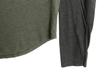 ノースフェイス ロゴ プリント 長袖 ベースボール Tシャツ メンズ S / 古着 アウトドア ラグラン ロンT ロゴT ロングTシャツ 前V ツートン