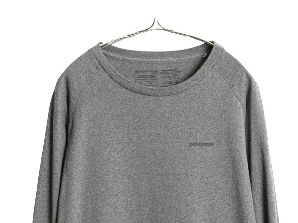 パタゴニア 両面 プリント 長袖 Tシャツ レディース S / 20年製 アウトドア ロンT ロングスリーブ ロゴT P6 バックプリント カットソー 灰