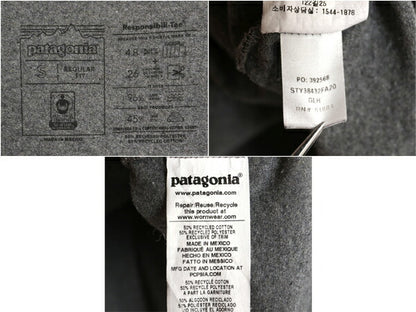 パタゴニア 両面 プリント 長袖 Tシャツ レディース S / 20年製 アウトドア ロンT ロングスリーブ ロゴT P6 バックプリント カットソー 灰