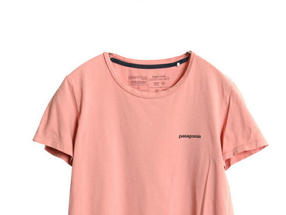 パタゴニア 両面 プリント 半袖 Tシャツ レディース S / 古着 23年製 アウトドア オーガニック コットン P6 バックプリント ボックスロゴ