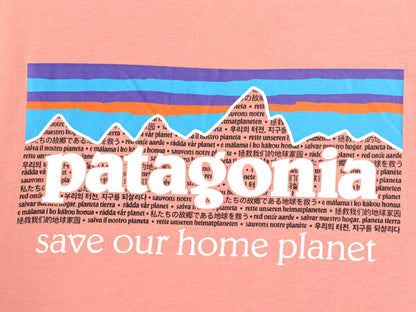 パタゴニア 両面 プリント 半袖 Tシャツ レディース S / 古着 23年製 アウトドア オーガニック コットン P6 バックプリント ボックスロゴ