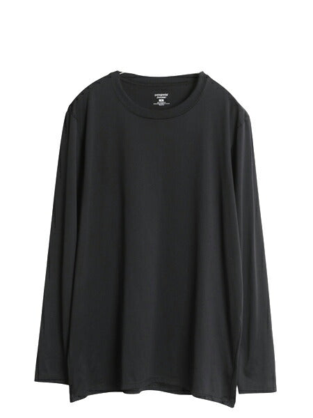 00s USA製 パタゴニア キャプリーン 長袖 Tシャツ メンズ L / 03年製 オールド アウトドア ロンT アンダーシャツ インナー ストレッチ 黒