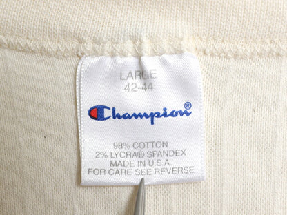 90s USA製 チャンピオン 長袖 Tシャツ メンズ L / オールド リブ編み 針抜き ロンT ロングスリーブ カットソー ストレッチ 無地 ナチュラル