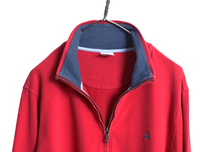 ブルックスブラザーズ ハーフジップ 長袖 Tシャツ メンズ XL ハイネック プルオーバー ラガーシャツ 素材 ロンT ワンポイント 大きいサイズ