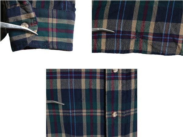 最上級 70s USA製 サー ペンドルトン チェック ボタンダウン シャツ メンズ L ヴィンテージ 長袖シャツ ウール ポケット付き マルチカラー