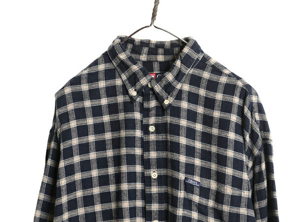 90s チャップス ラルフローレン チェック ボタンダウン フランネル シャツ メンズ XL / オールド ポロ 長袖シャツ ネルシャツ 大きいサイズ
