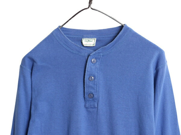80s エルエルビーン ヘンリーネック 長袖 Tシャツ メンズ S レディース M 程 古着 ヴィンテージ ロンT アンダーシャツ カットソー トップス