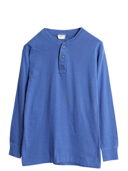 80s エルエルビーン ヘンリーネック 長袖 Tシャツ メンズ S レディース M 程 古着 ヴィンテージ ロンT アンダーシャツ カットソー トップス
